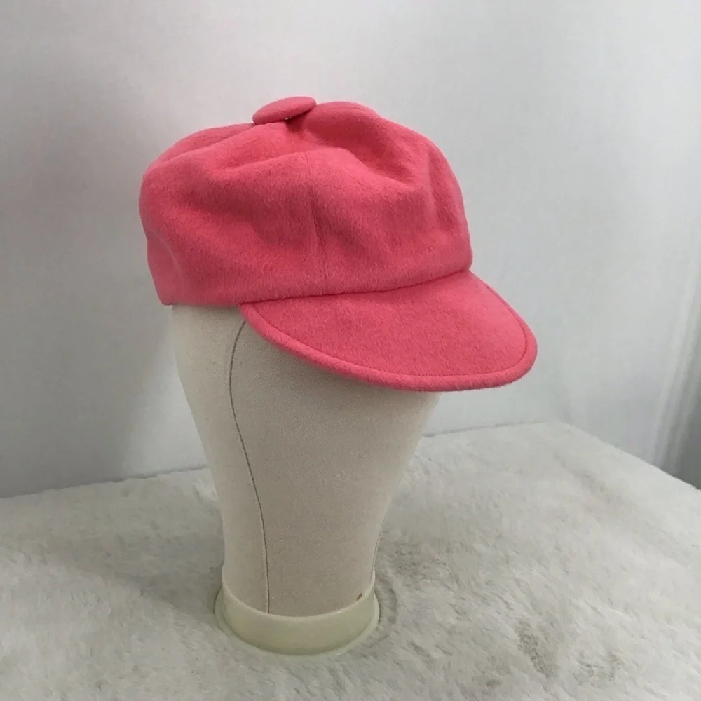 Eugenia Kim Women’s Wool Newsboy Style Cap Hat Hot Pink Casual No Size